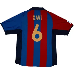 Maillot Rétro Domicile FC Barcelone Xavi #6 2001