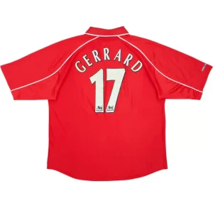 Maillot Rétro Domicile Liverpool FC Gerrard #17 2000