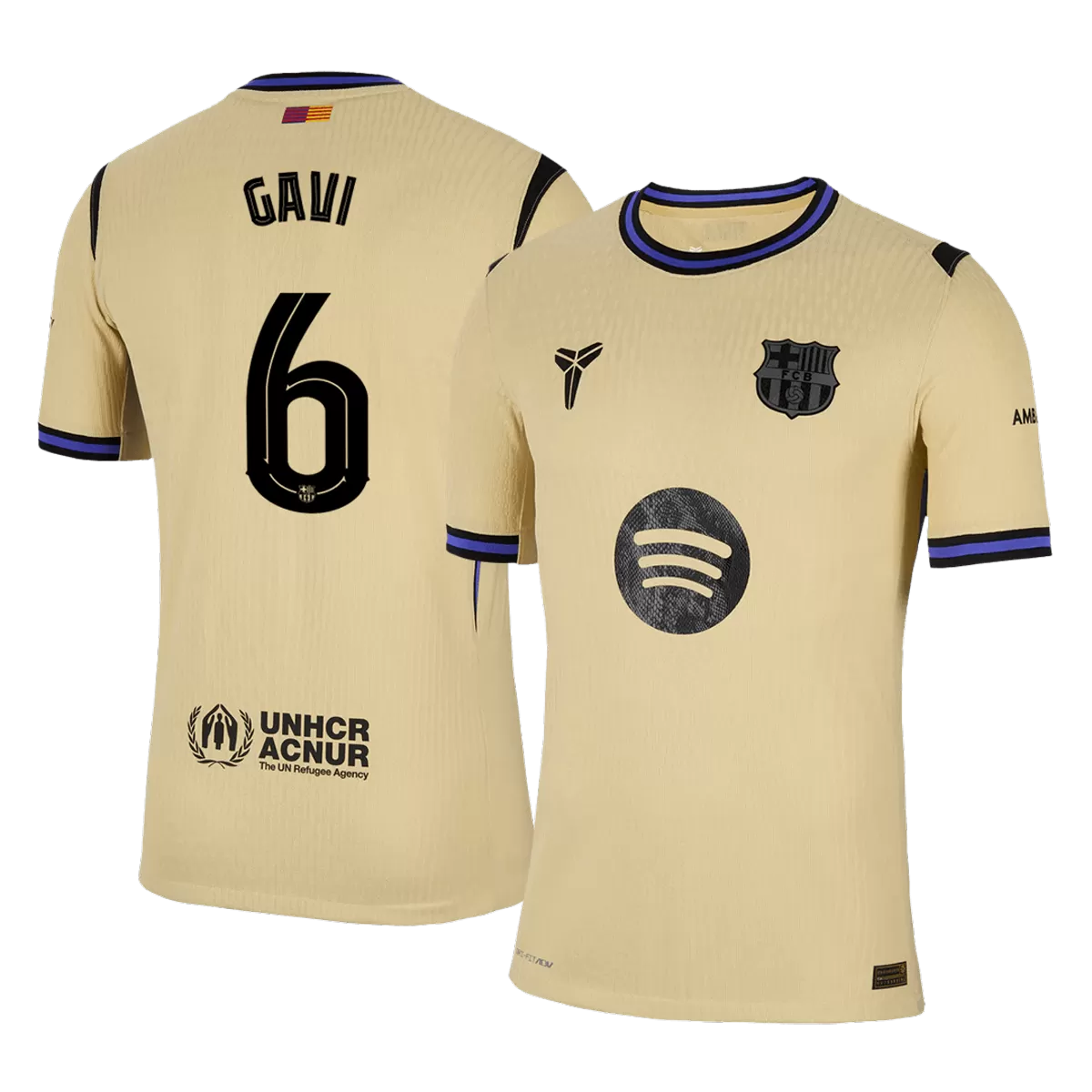 Maillot Player Extérieur FC Barcelone Gavi #6 2025/26