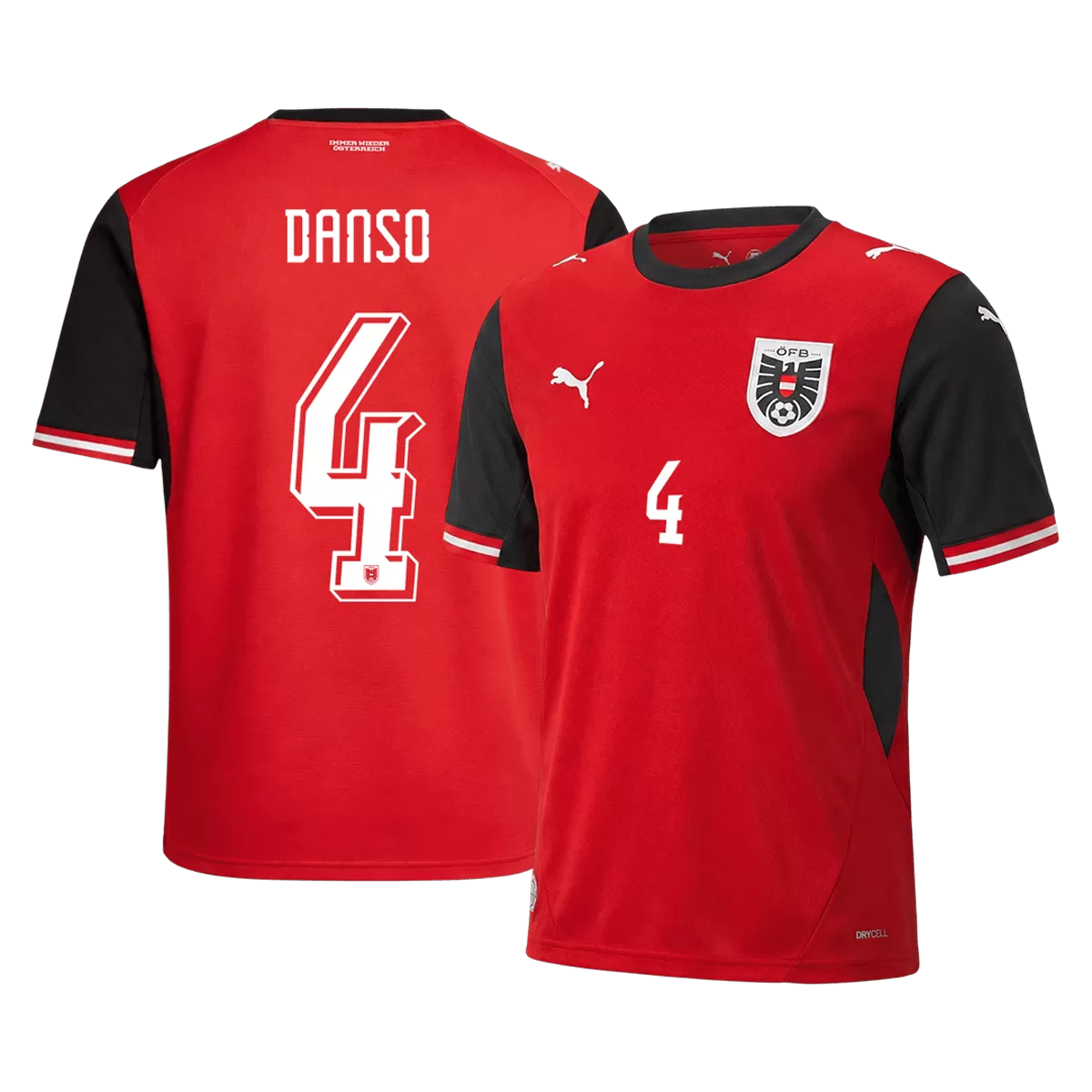 Maillot Domicile Autriche Danso #4 2026/27 – Image 2