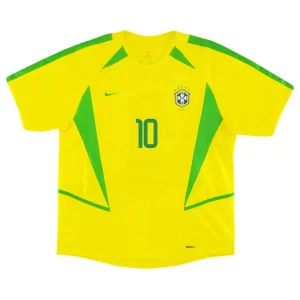 Maillot Rétro Domicile Brésil Rivaldo #10 2002 – Image 2