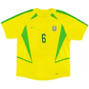 Maillot Rétro Domicile Brésil R.Carlos #6 2002 – Image 2