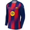 Maillot Manches Longues Domicile FC Barcelone 2025/26 - Eleven Crown - Maillot de Football Pas Cher - Survêtements Pas Cher - Maillot de Foorball Enfants Pas Cher - Maillots Retro Vintage Pas Cher- Qualité Premium