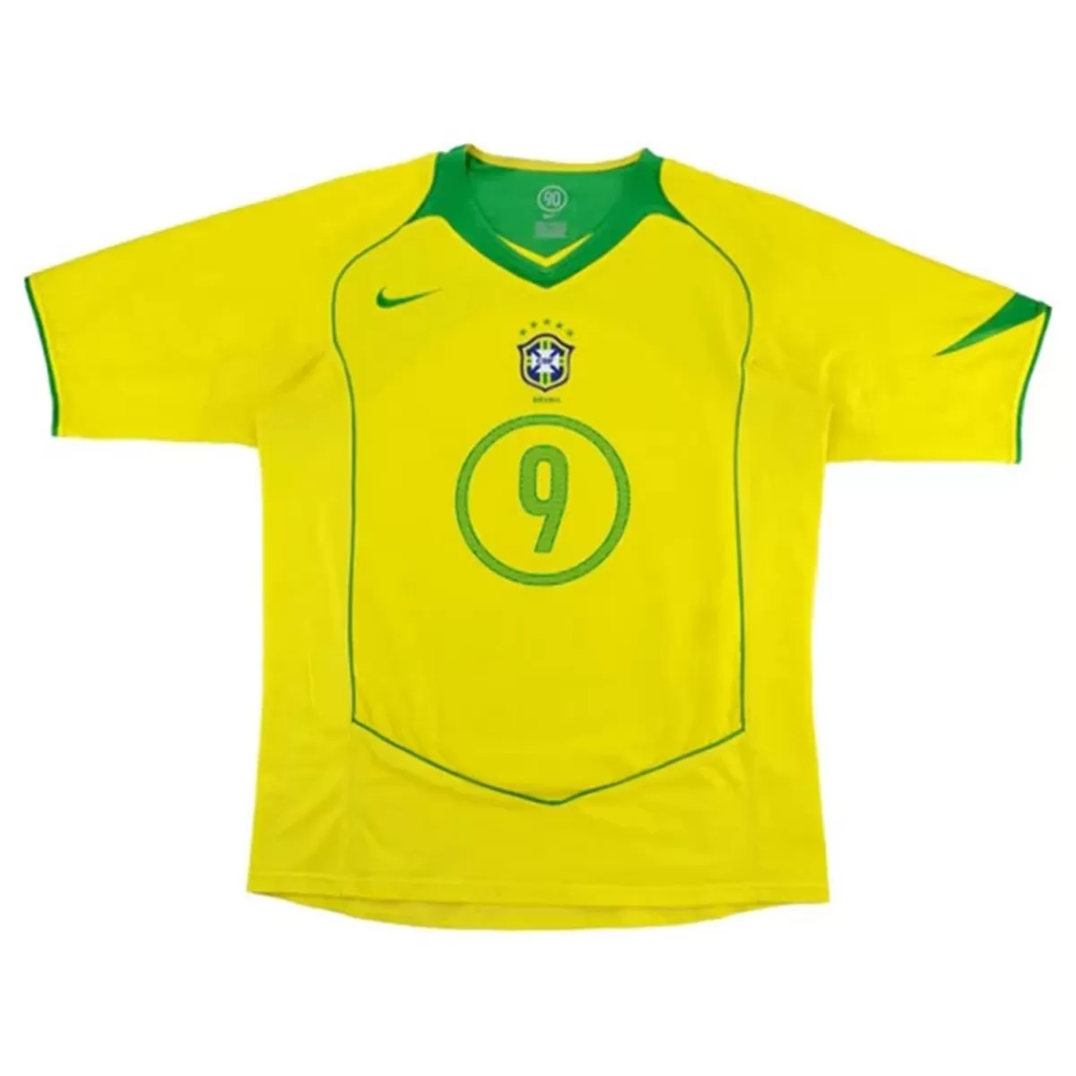 Maillot Rétro Domicile Brésil Ronaldo #9 2004 – Image 2