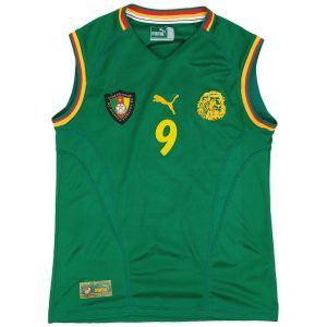 Maillot Rétro Domicile Cameroun Eto'O #9 2002 – Image 7