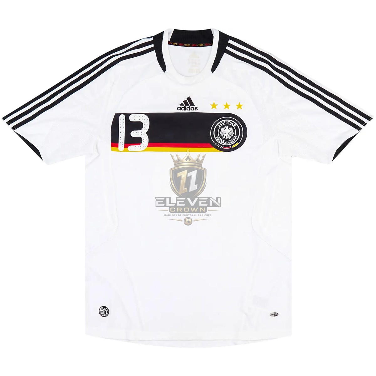Maillot Rétro Domicile Allemagne Ballack #13 2008 – Image 6