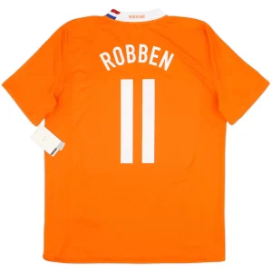 Maillot Rétro Domicile Pays Bas Robben #11 2008