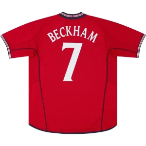 Maillot Rétro Extérieur Angleterre Beckham #7 2002