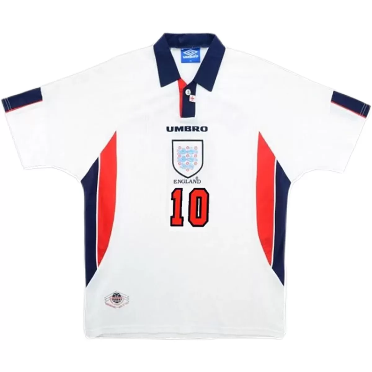 Maillot Rétro Domicile Angleterre Sheringham #10 1998 – Image 2