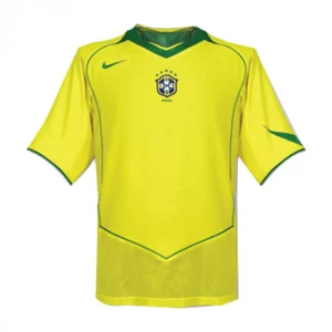 Maillot Rétro Domicile Brésil Ronaldinho #10 2004 – Image 3
