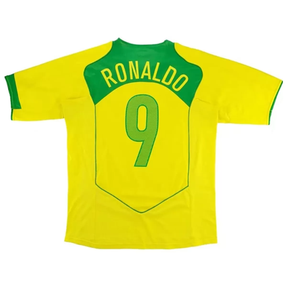 Maillot Rétro Domicile Brésil Ronaldo #9 2004