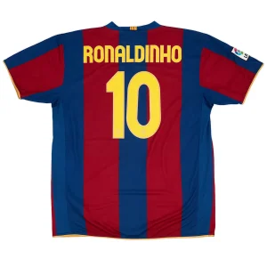 Maillot Rétro Domicile FC Barcelone Ronaldinho #10 2007