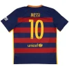 Maillot Rétro Domicile FC Barcelone Messi #10 2015 - Eleven Crown - Maillot de Football Pas Cher - Survêtements Pas Cher - Maillot de Foorball Enfants Pas Cher - Maillots Retro Vintage Pas Cher- Qualité Premium