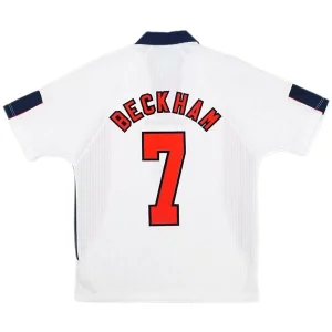 Maillot Rétro Domicile Angleterre Beckham #7 1998