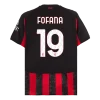Maillot Domicile AC Milan Fofana #19 2025/26 - Eleven Crown - Maillot de Football Pas Cher - Survêtements Pas Cher - Maillot de Foorball Enfants Pas Cher - Maillots Retro Vintage Pas Cher- Qualité Premium