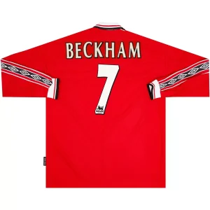 Maillot Rétro Domicile Manchester United Beckham #7 1998