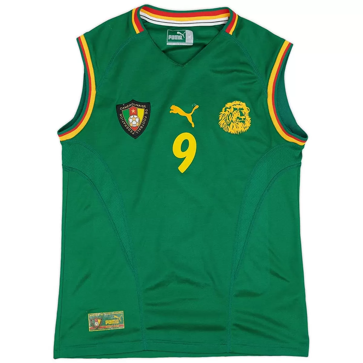 Maillot Rétro Domicile Cameroun Eto'O #9 2002 – Image 2