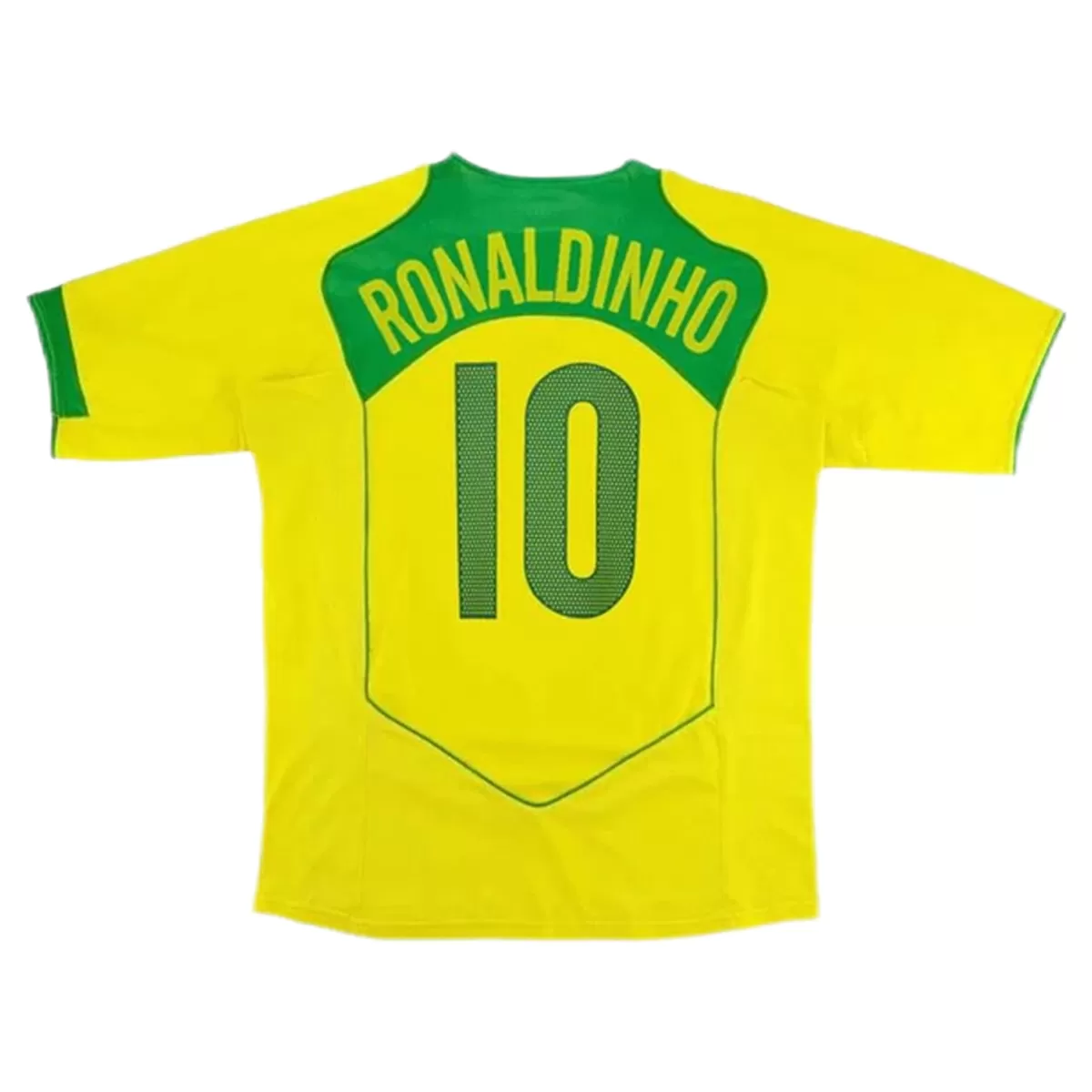 Maillot Rétro Domicile Brésil Ronaldinho #10 2004