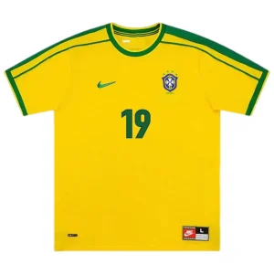 Maillot Rétro Domicile Brésil Denilson #19 1998 – Image 2