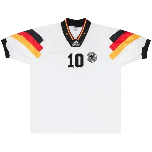 Maillot Rétro Domicile Allemagne Matthäus #10 1992 – Image 2