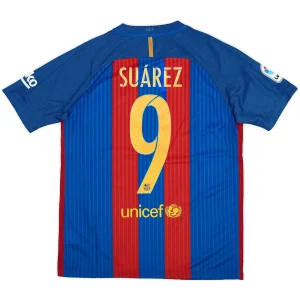 Maillot Rétro Domicile FC Barcelone Suárez #9 2016