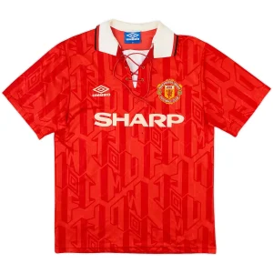 Maillot Rétro Domicile Manchester United 1992