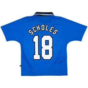 Maillot Rétro Troisième Manchester United Scholes #18 1996