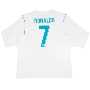 Maillot Rétro Manches Longues Domicile Real Madrid Ronaldo #7 2017
