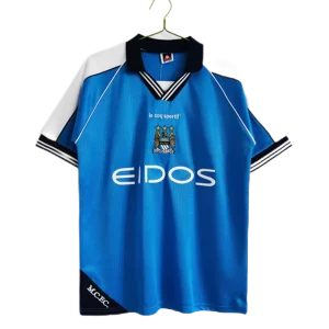 Maillot Rétro Domicile Manchester City Dickov #9 1999 – Image 4