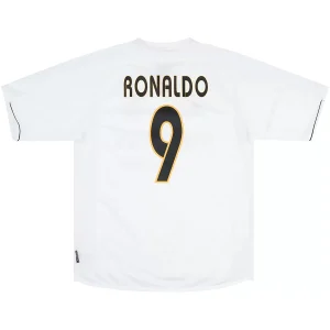 Maillot Rétro Domicile Real Madrid Ronaldo #9 2003
