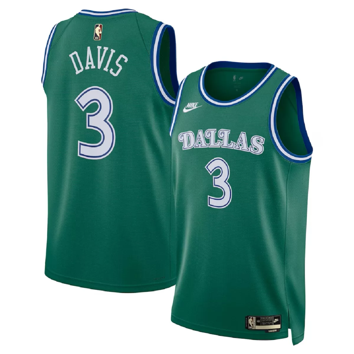 Maillot Rétro Domicile Dallas Mavericks Anthony Davis #3