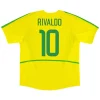 Maillot Rétro Domicile Brésil Rivaldo #10 2002 - Eleven Crown - Maillot de Football Pas Cher - Survêtements Pas Cher - Maillot de Foorball Enfants Pas Cher - Maillots Retro Vintage Pas Cher- Qualité Premium