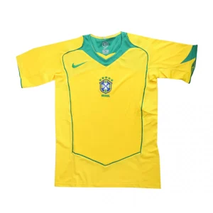 Maillot Rétro Domicile Brésil Ronaldinho #10 2004 – Image 4