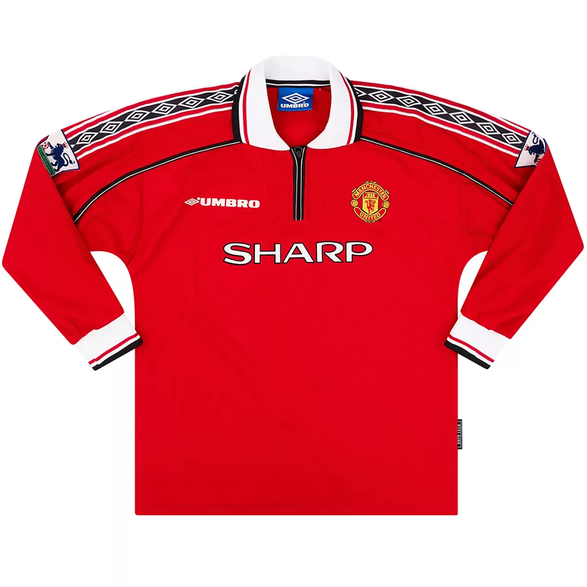 Maillot Rétro Manches Longues Domicile Manchester United 1998