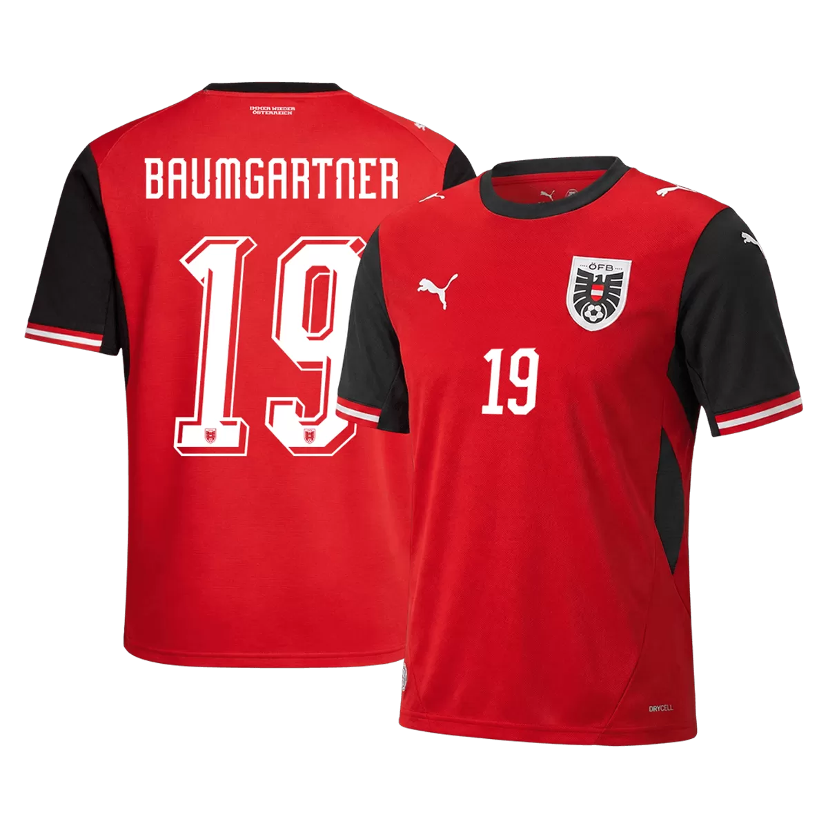 Maillot Domicile Autriche Baumgartner #19 2026/27 – Image 3