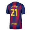 Maillot Player Domicile FC Barcelone F.De Jong #21 2025/26 - Eleven Crown - Maillot de Football Pas Cher - Survêtements Pas Cher - Maillot de Foorball Enfants Pas Cher - Maillots Retro Vintage Pas Cher- Qualité Premium