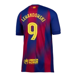 Maillot Domicile FC Barcelone Lewandowski #9 2025/26