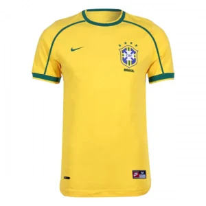 Maillot Rétro Domicile Brésil Rivaldo #10 1998 – Image 3