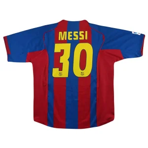 Maillot Rétro Domicile FC Barcelone Messi #30 2004