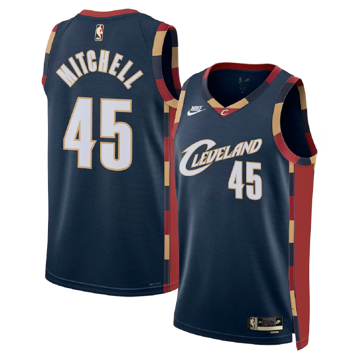 Maillot Rétro Domicile Cleveland Cavaliers Donovan Mitchell #45