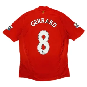 Maillot Rétro Domicile Liverpool FC Gerrard #8 2008