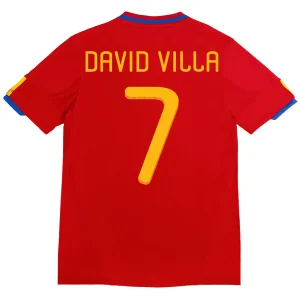 Maillot Rétro Domicile Espagne David Villa #7 2010
