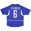 Maillot Rétro Extérieur Brésil R.Carlos #6 2002 - Eleven Crown - Maillot de Football Pas Cher - Survêtements Pas Cher - Maillot de Foorball Enfants Pas Cher - Maillots Retro Vintage Pas Cher- Qualité Premium