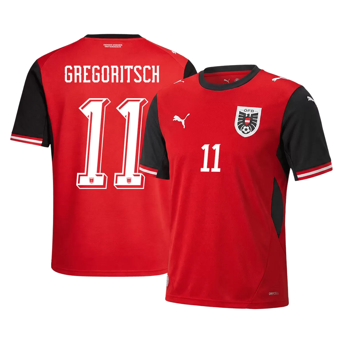 Maillot Domicile Autriche Gregoritsch #11 2026/27 – Image 3