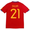 Maillot Rétro Domicile Espagne Silva #21 2010 - Eleven Crown - Maillot de Football Pas Cher - Survêtements Pas Cher - Maillot de Foorball Enfants Pas Cher - Maillots Retro Vintage Pas Cher- Qualité Premium