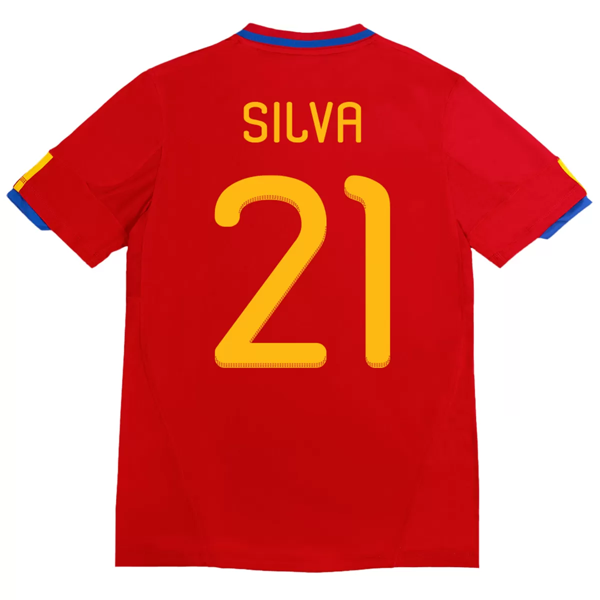Maillot Rétro Domicile Espagne Silva #21 2010