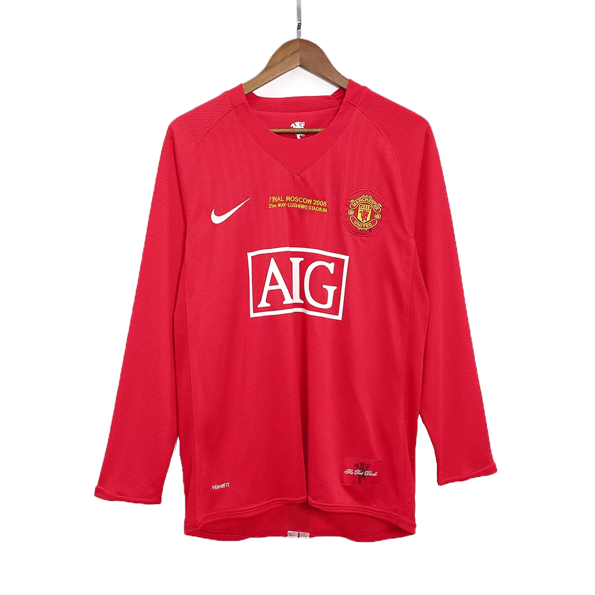 Maillot Rétro Manches Longues Domicile Manchester United 2007 – Image 3