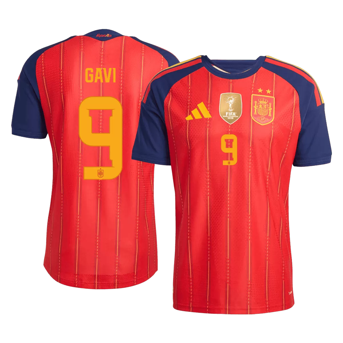 Maillot Player Domicile Espagne Gavi #9 2026/27
