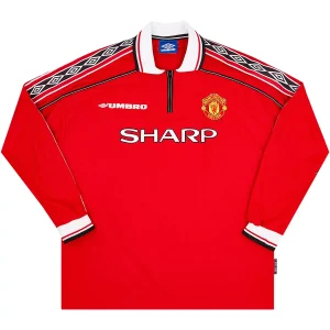 Maillot Rétro Domicile Manchester United Beckham #7 1998 – Image 2