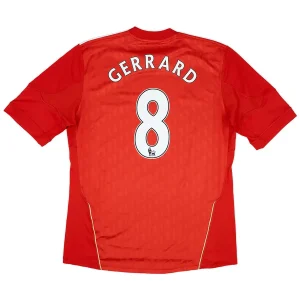 Maillot Rétro Domicile Liverpool FC Gerrard #8 2010